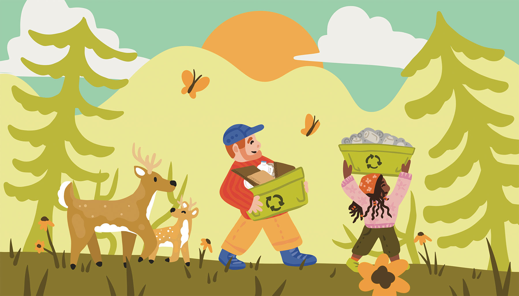 Green Issue 2024 Recycling illustration